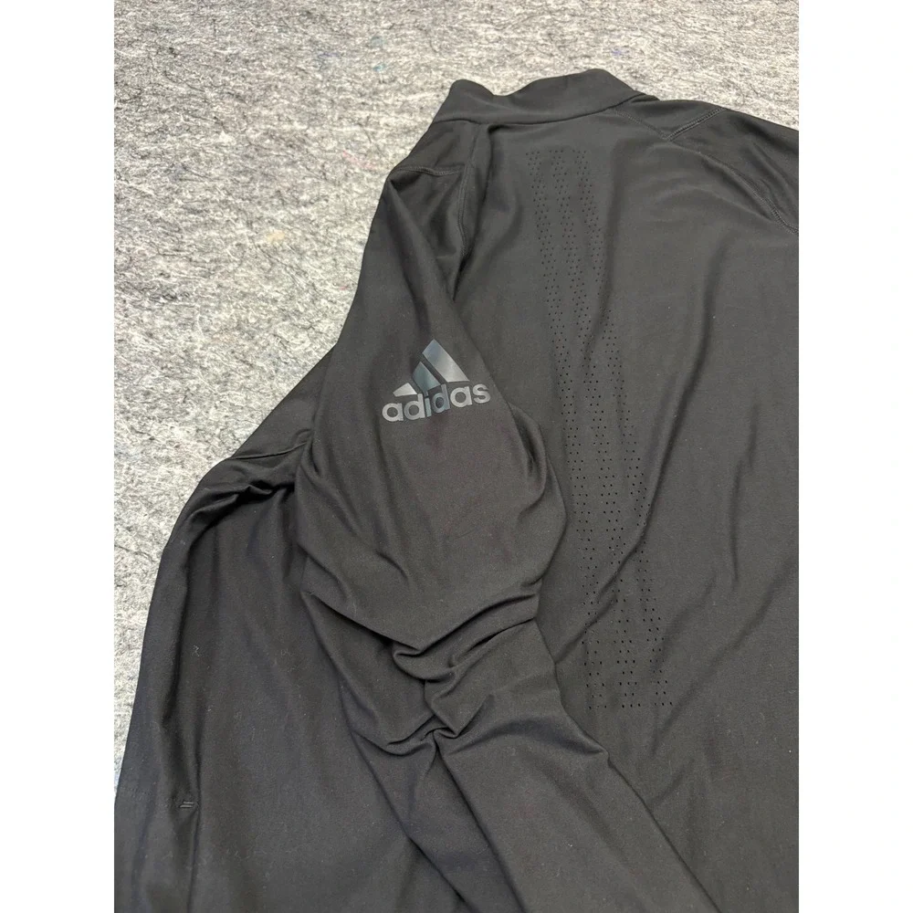 Adidas Climalite Mens Full Zip Cycling Jacket Black XL CV4764 Athletic Training